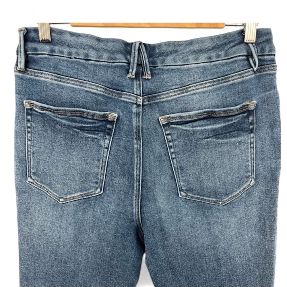 Good‎ American Good Legs Stovepipe Distressed Jeans GLC1380T BLUE673 Size 15